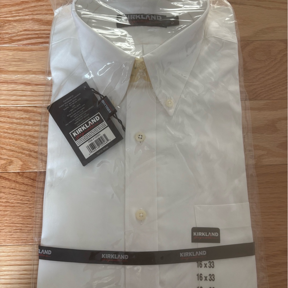 Kirkland Signature Men's Classic White Dress Shirt